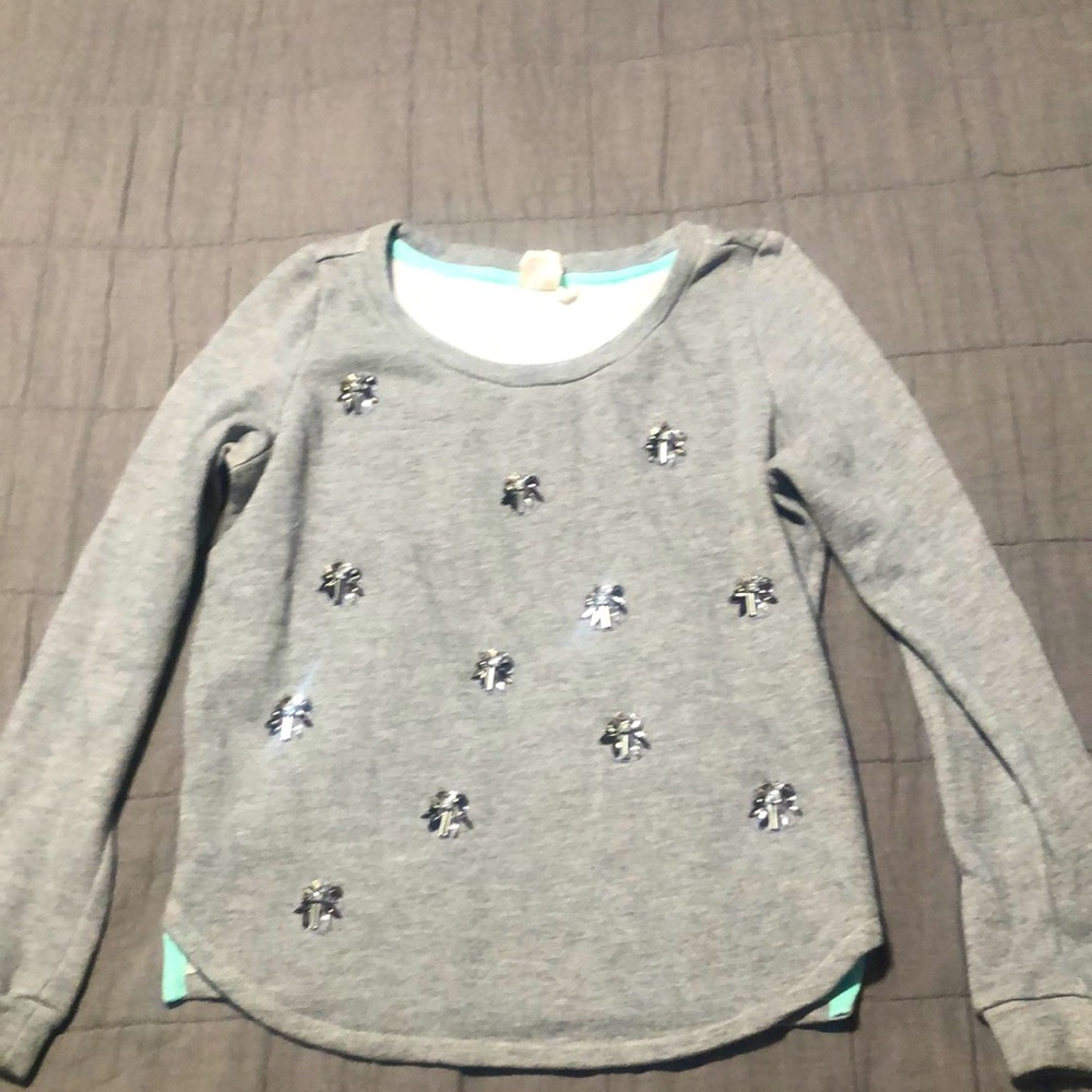 New Lilka Anthropologie heather gray sweatshirt s